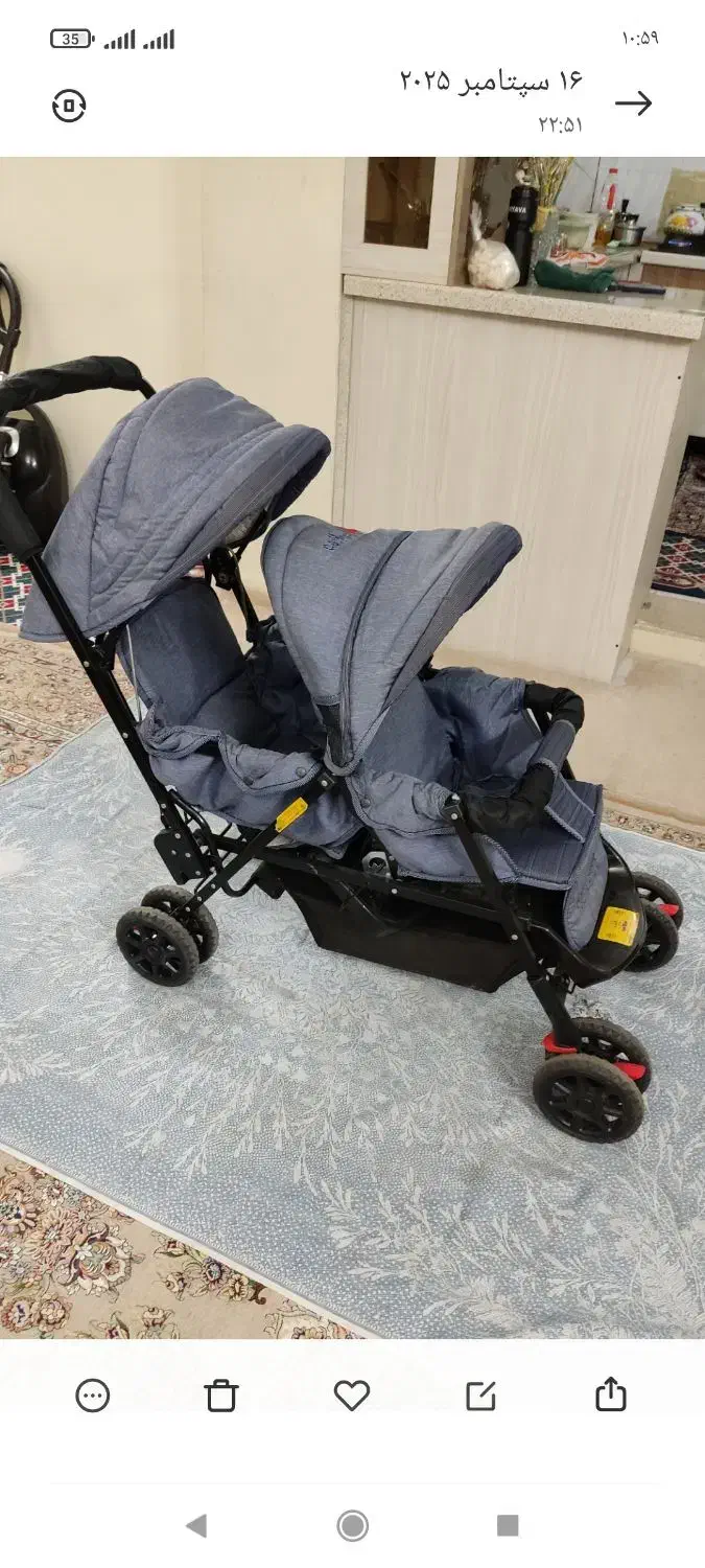 کالسکه دوقلو|کالسکه و لوازم جانبی|ملایر, |دیوار