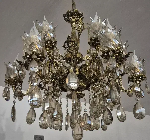 ۴عدد لوستر برنجی|لوستر و چراغ آویز|اردبیل, |دیوار