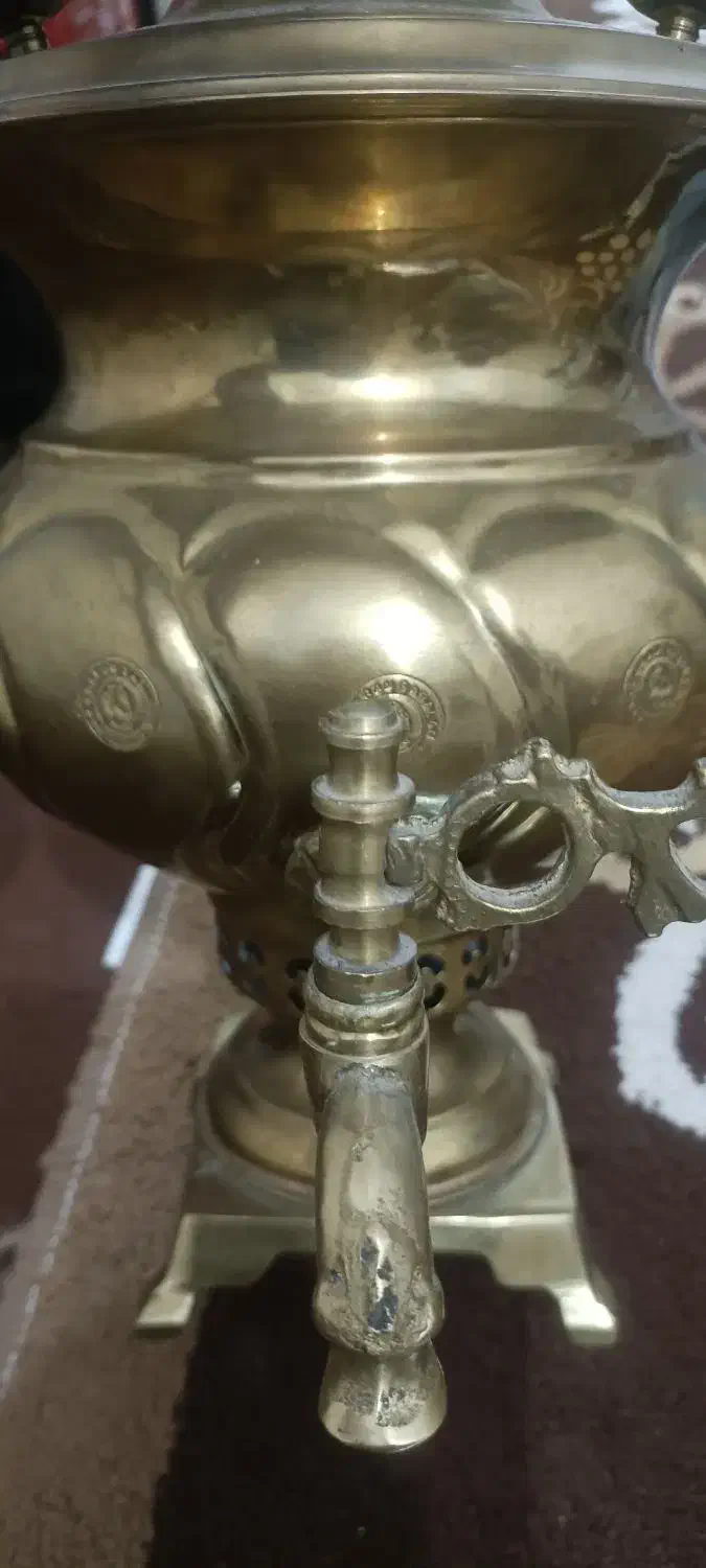 سماور ذغالی برنجی قدیمی|سماور، چایساز، قهوهساز|کرمانشاه, |دیوار