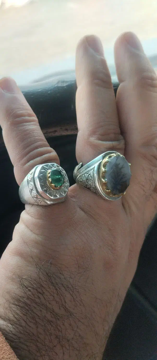 انگشتر نقره زمرد شجر یاقوت|جواهرات|چهاردانگه (تهران), |دیوار