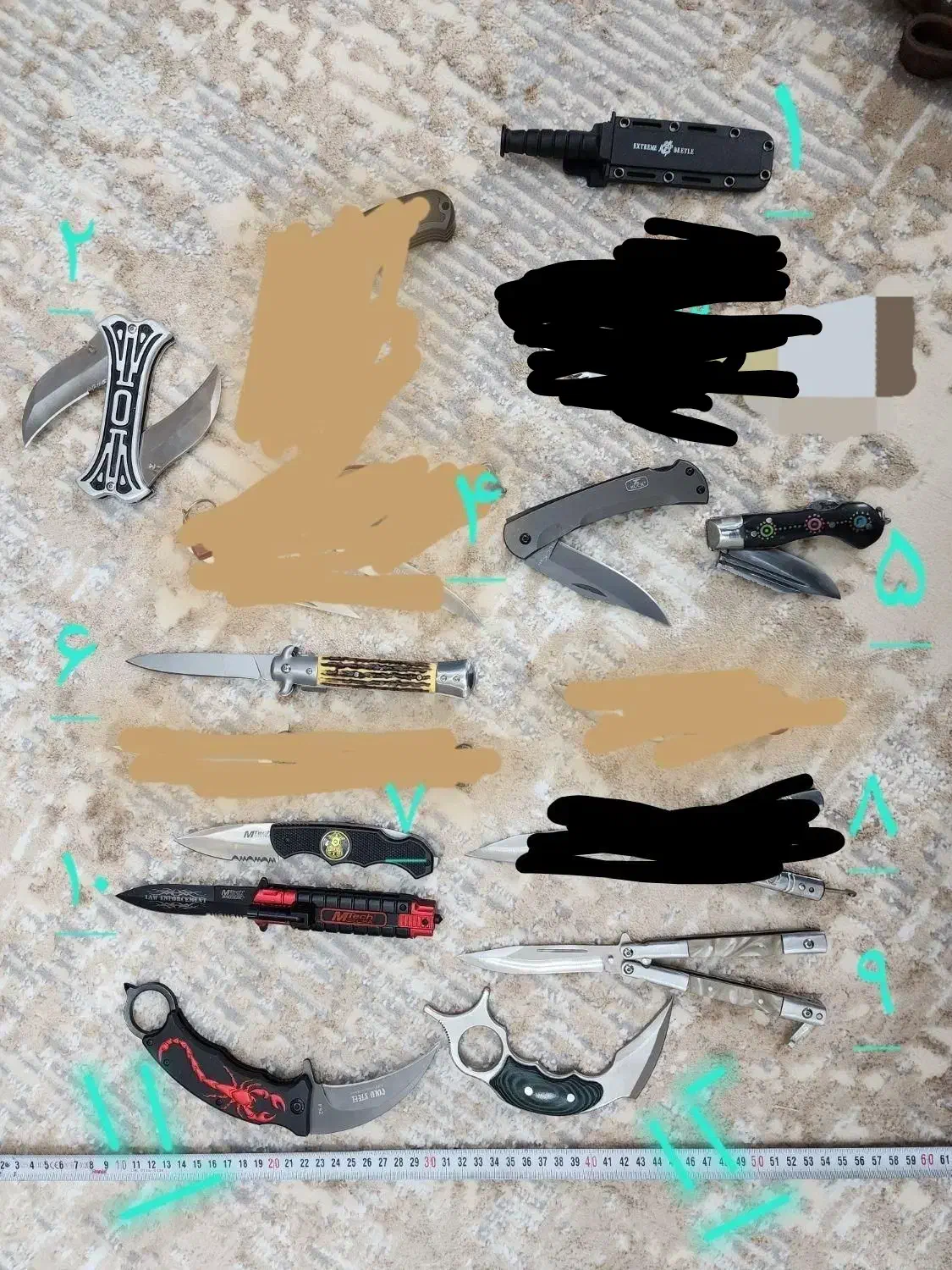 کارد وچاقوتاشو شکاری کوهنوردی تزیینی و کمپ کلکسیون|کوهنوردی و کمپینگ|تهران, نارمک جنوبی|دیوار