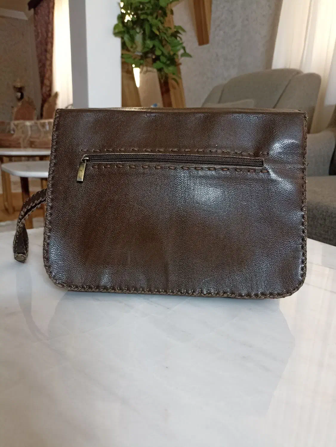 کیف دستی مردانه دست دوز چرم طبیعی|کیف، کفش، کمربند|مشهد, هنرستان|دیوار