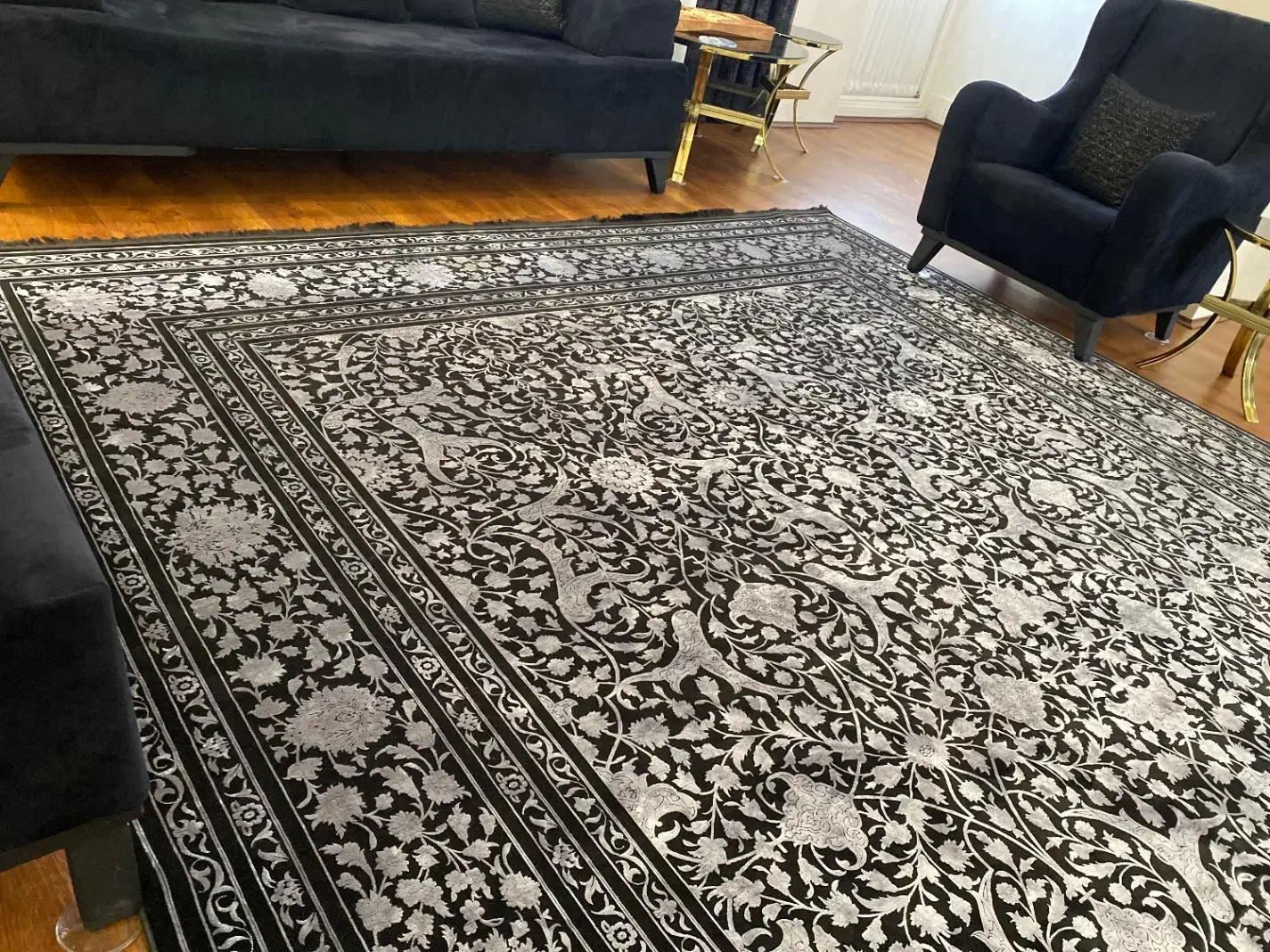 فرش مدرن زغالی دودی|فرش|قم, چهار امامزاده|دیوار