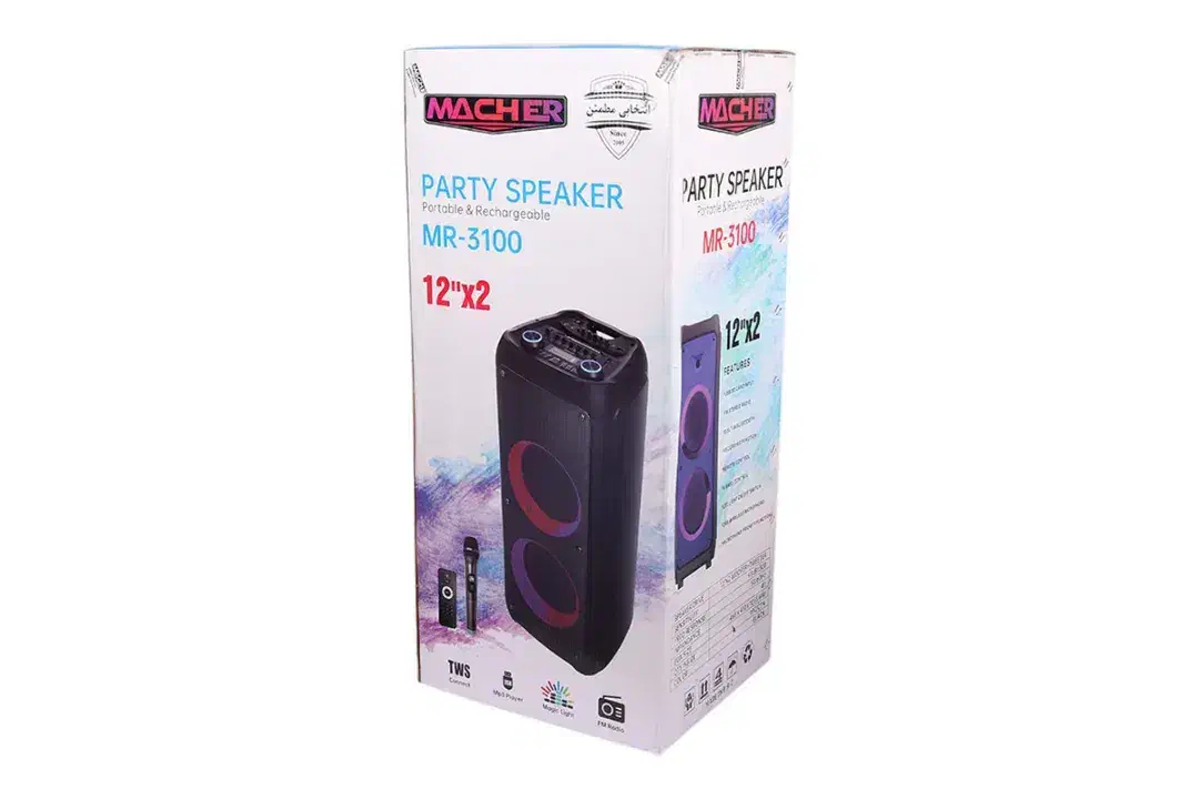 اسپیکر حرفه ای با کیفیت شارژی چرخ دار اکبند|سیستم صوتی خانگی|بهارستان, |دیوار