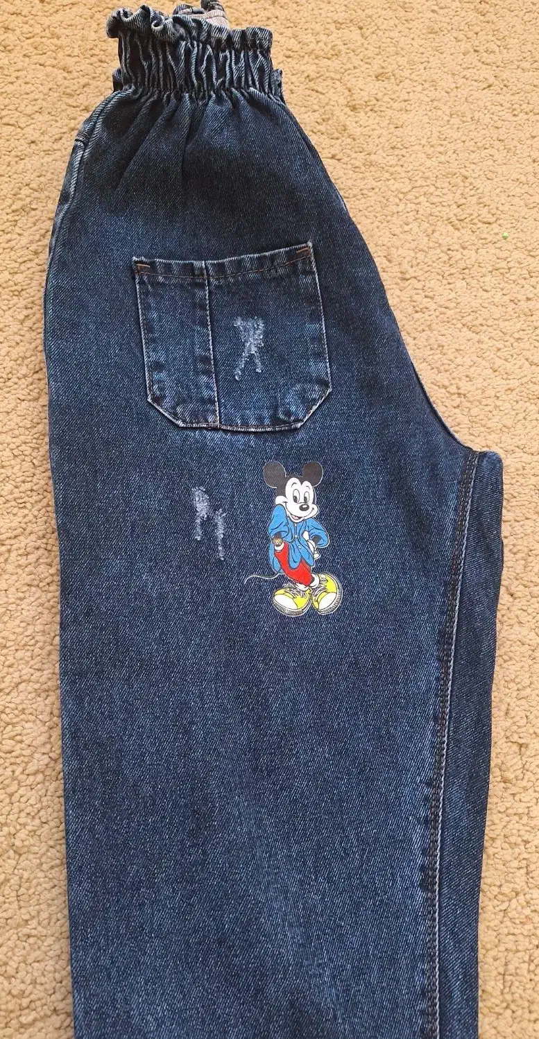 شلوار جین دخترانه مام استایل در حد نو سایز ۴۶|لباس|کرمانشاه, |دیوار