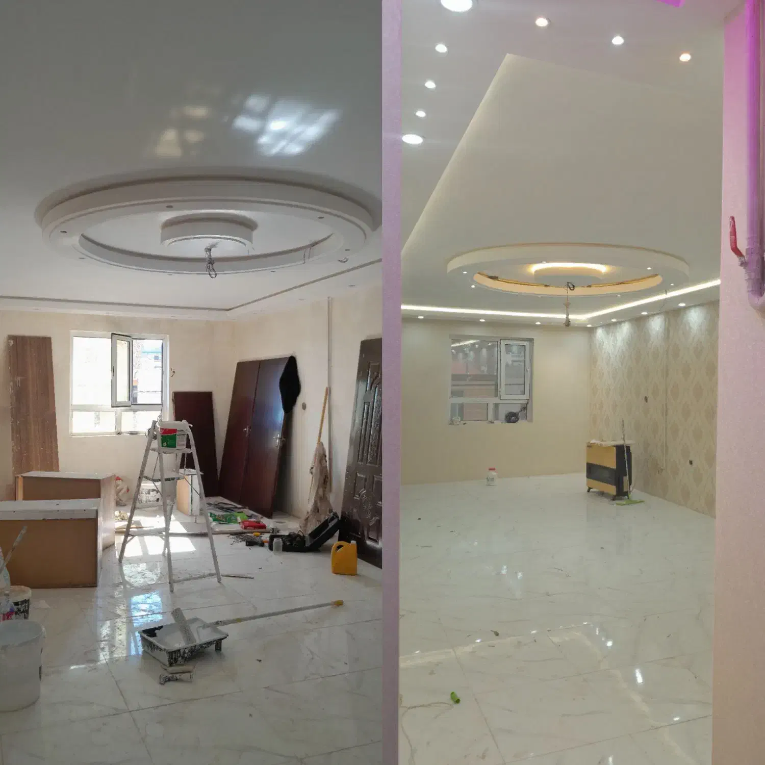 نقاشی طرح کاغذ دیواری با رنگ نانو،نقاشی ساختمان|خدمات پیشه و مهارت|همدان, |دیوار