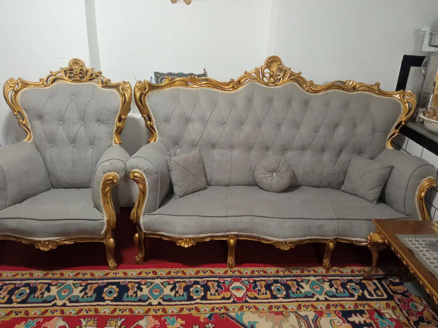 مبل سلطنتی چوب|مبلمان خانگی و میز عسلی|بناب, |دیوار