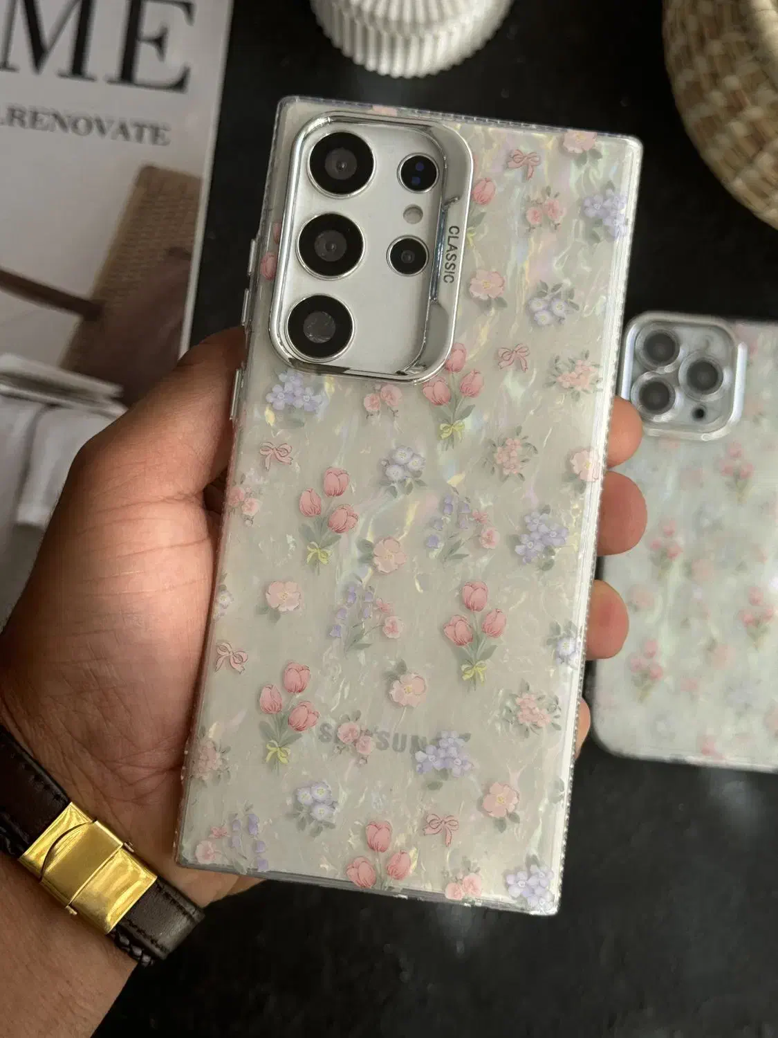 قاب گل انگلیش هوم سامسونگ a73|لوازم جانبی موبایل و تبلت|بجنورد, |دیوار