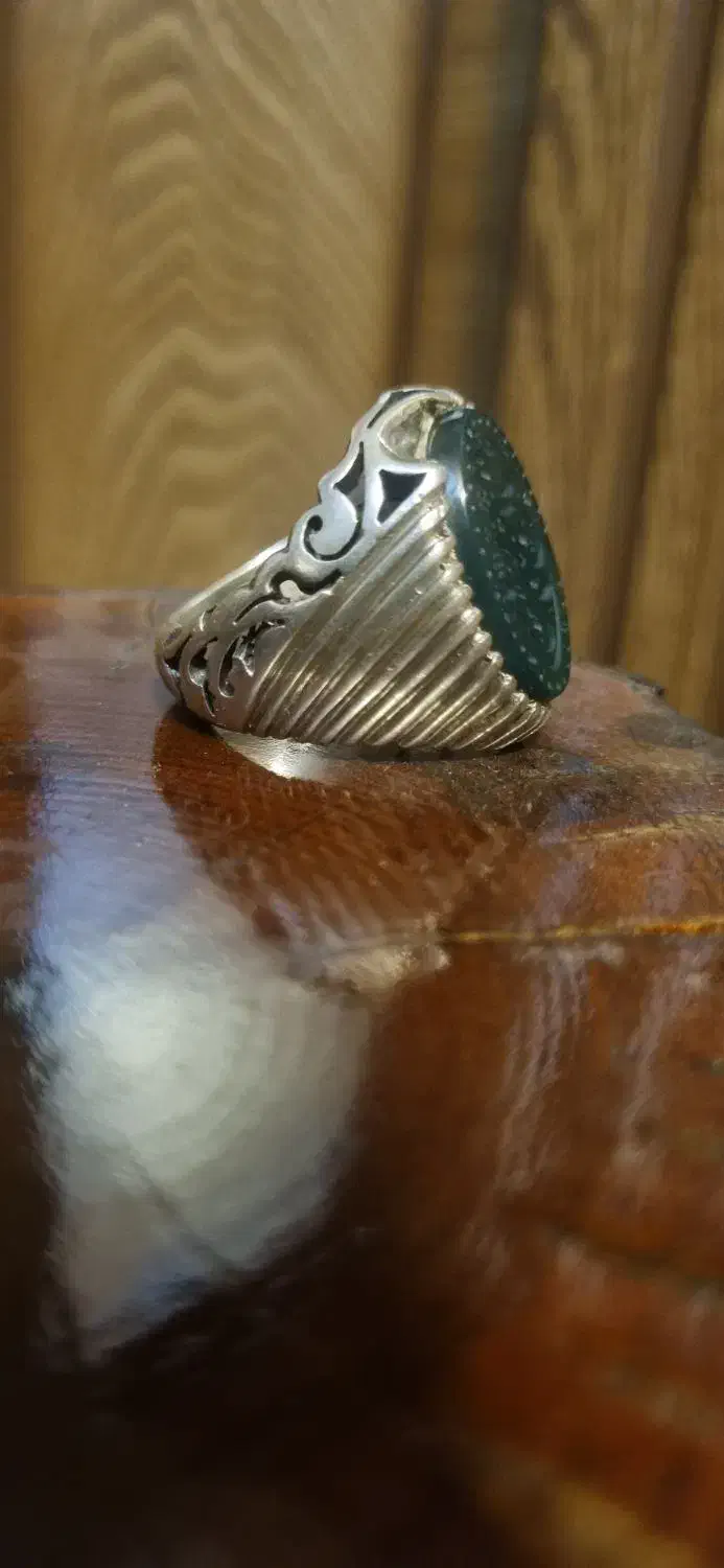 انگشتر عقیق سبز خطی|جواهرات|اصفهان, مسجد مصلی|دیوار