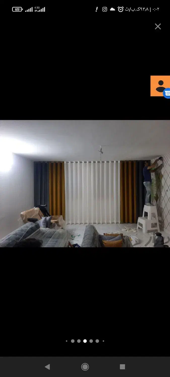 پرده آماده نصب همراه چوب پرده سفارش شستشو نصاب|پرده، رانر، رومیزی|مشهد, رضاشهر|دیوار