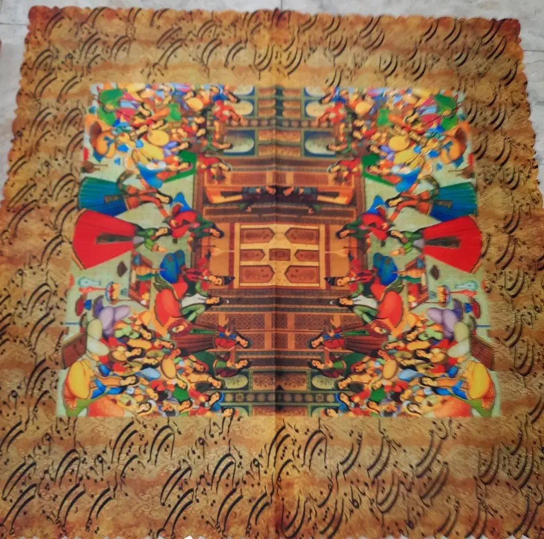 رومیزی قرمز یلدایی|صنایع دستی و سایر لوازم تزئینی|رشت, هلال احمر|دیوار