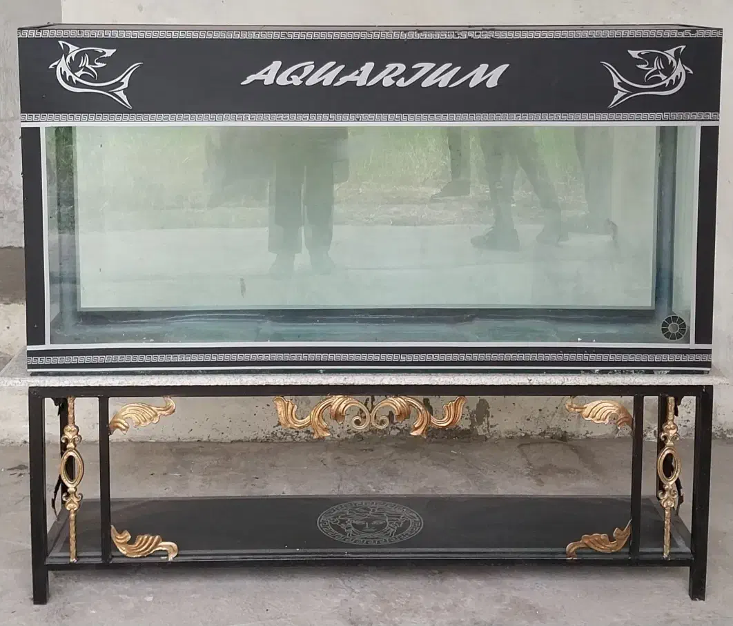 آکواریوم طرح هخامنشی با شیشه ده میل و میز ....|ماهی|دابودشت, |دیوار