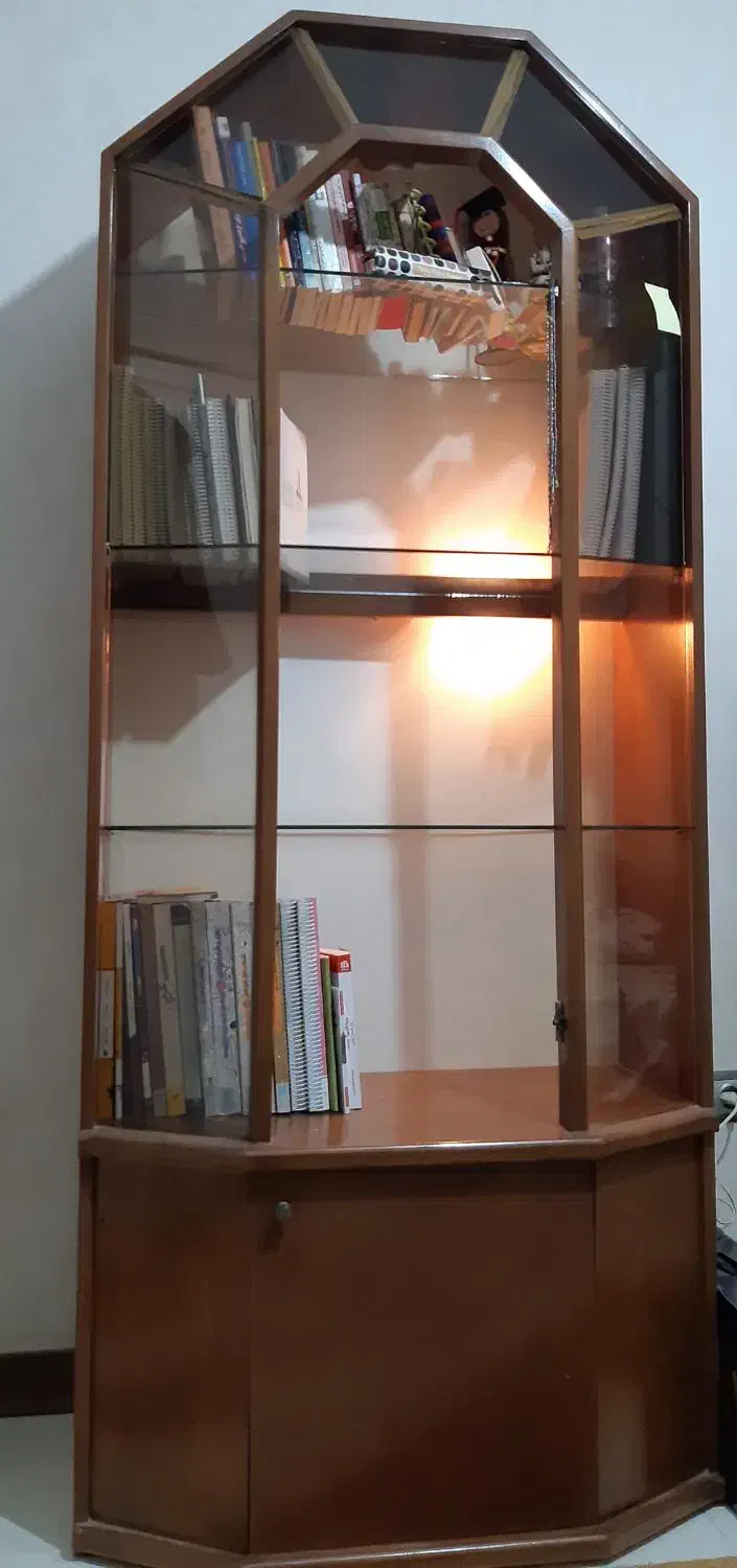 بوفه چوبی سالم چراغ دار|بوفه، ویترین، کنسول|گرگان, |دیوار