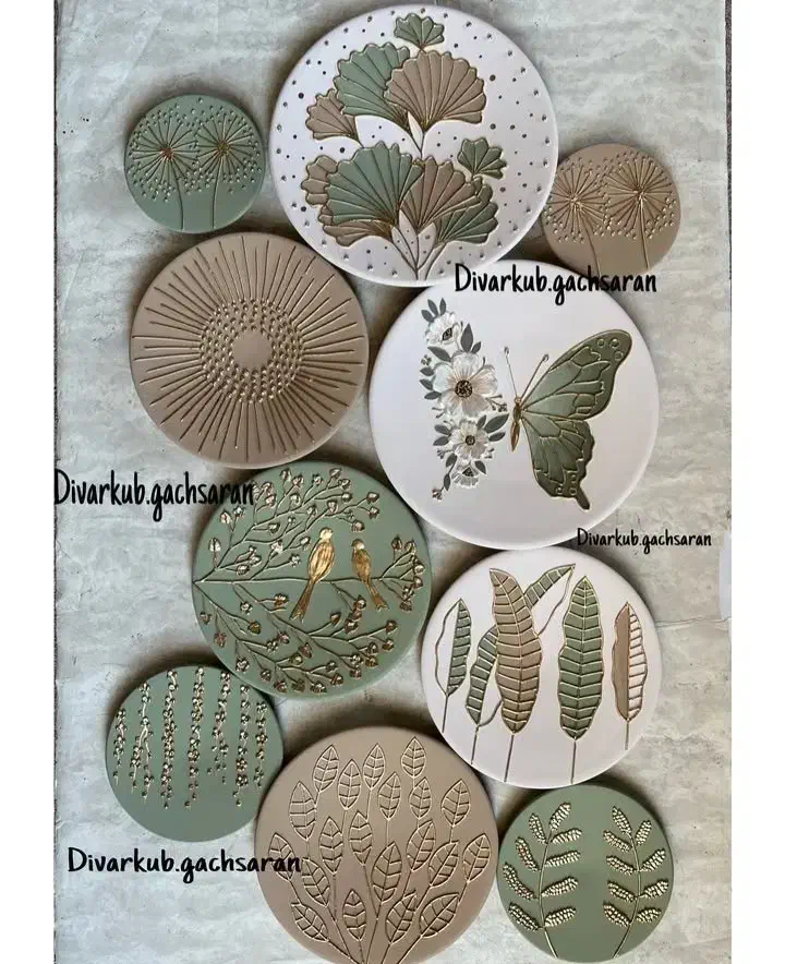 بشقاب دیوارکوب سفالی|تابلو، نقاشی، عکس|یاسوج, |دیوار