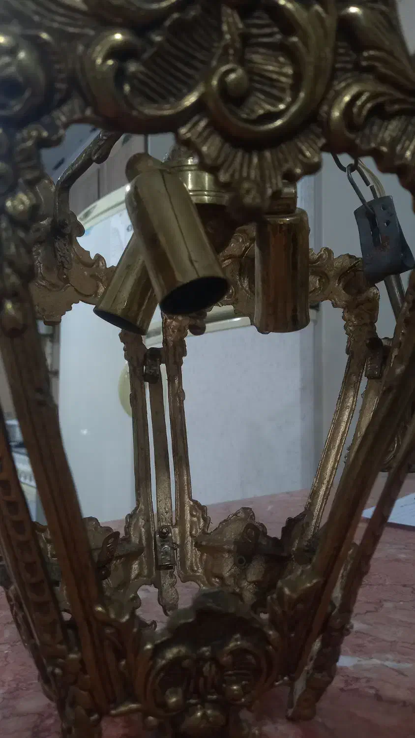 لوستر برنز آنتیک سنگین وزن|لوستر و چراغ آویز|تبریز, |دیوار