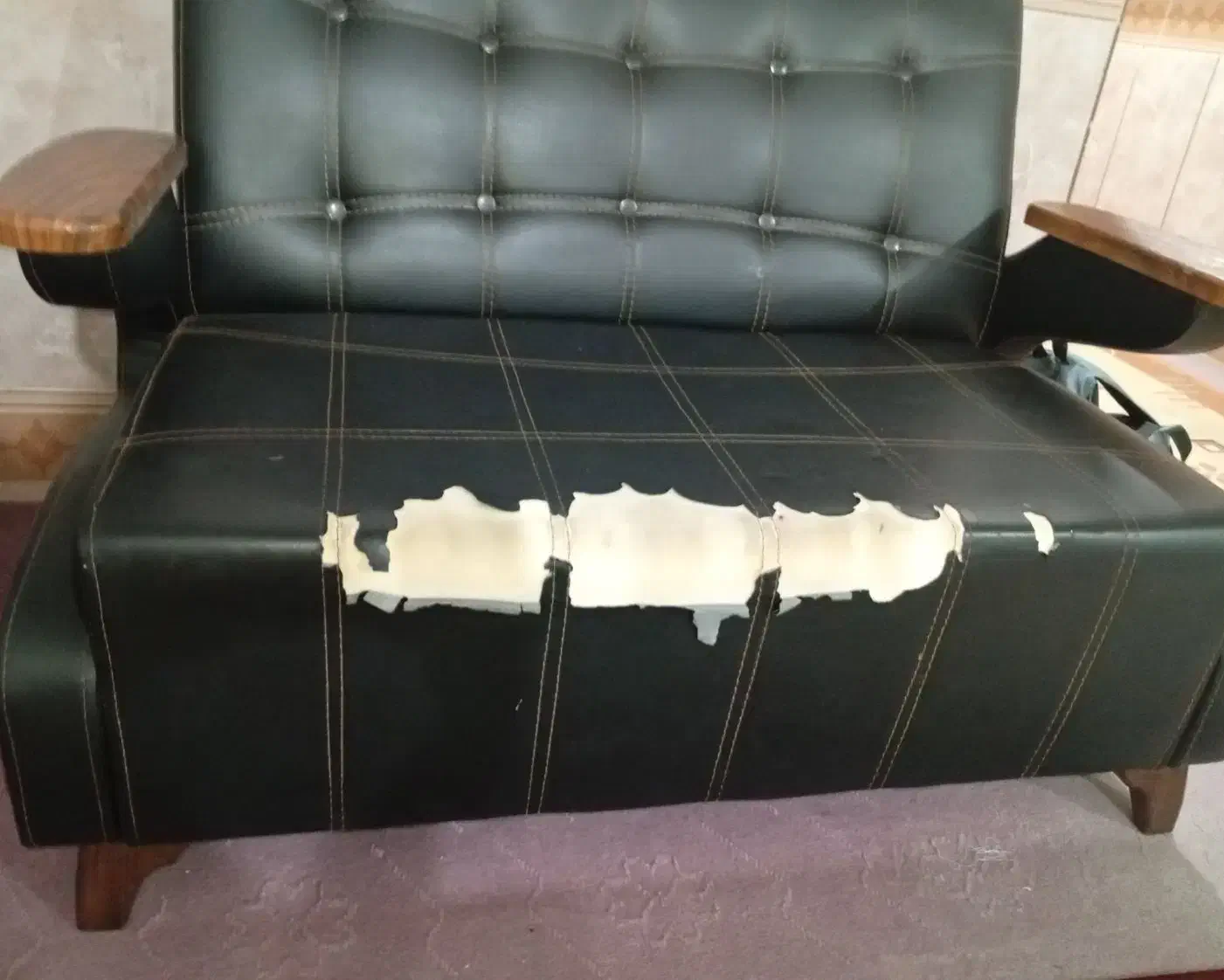 مبل نیم ست خلبانی|مبلمان خانگی و میز عسلی|سیرجان, |دیوار