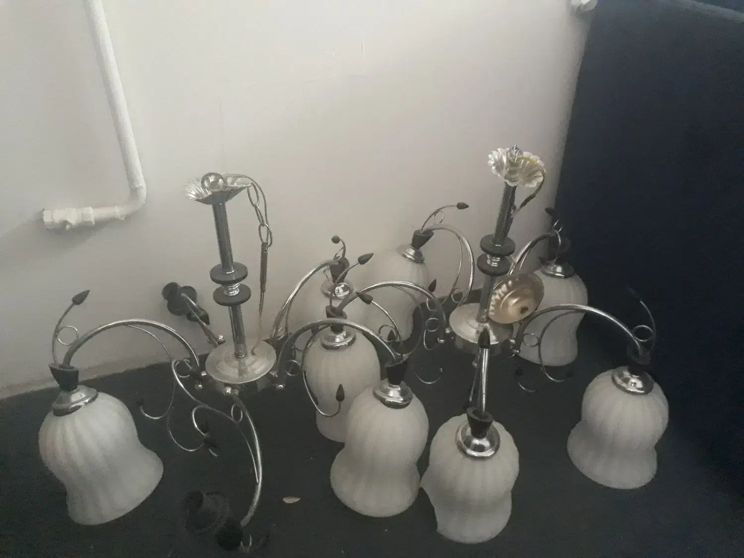 لوستر نقره ای|لوستر و چراغ آویز|نیشابور, راه آهن|دیوار