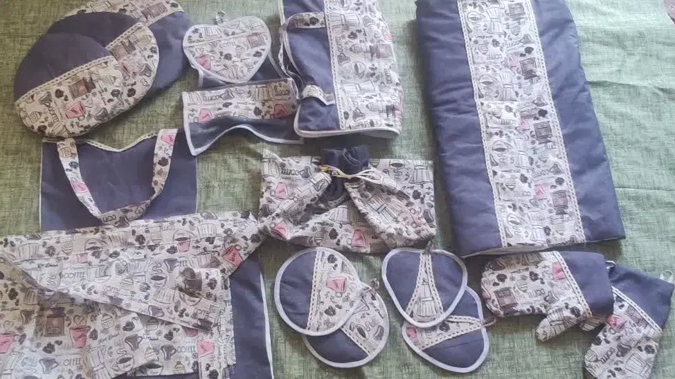 انواع سرویس آشپزخانه عروس|سفره، حوله، دستمال آشپزخانه|خرمآباد, |دیوار