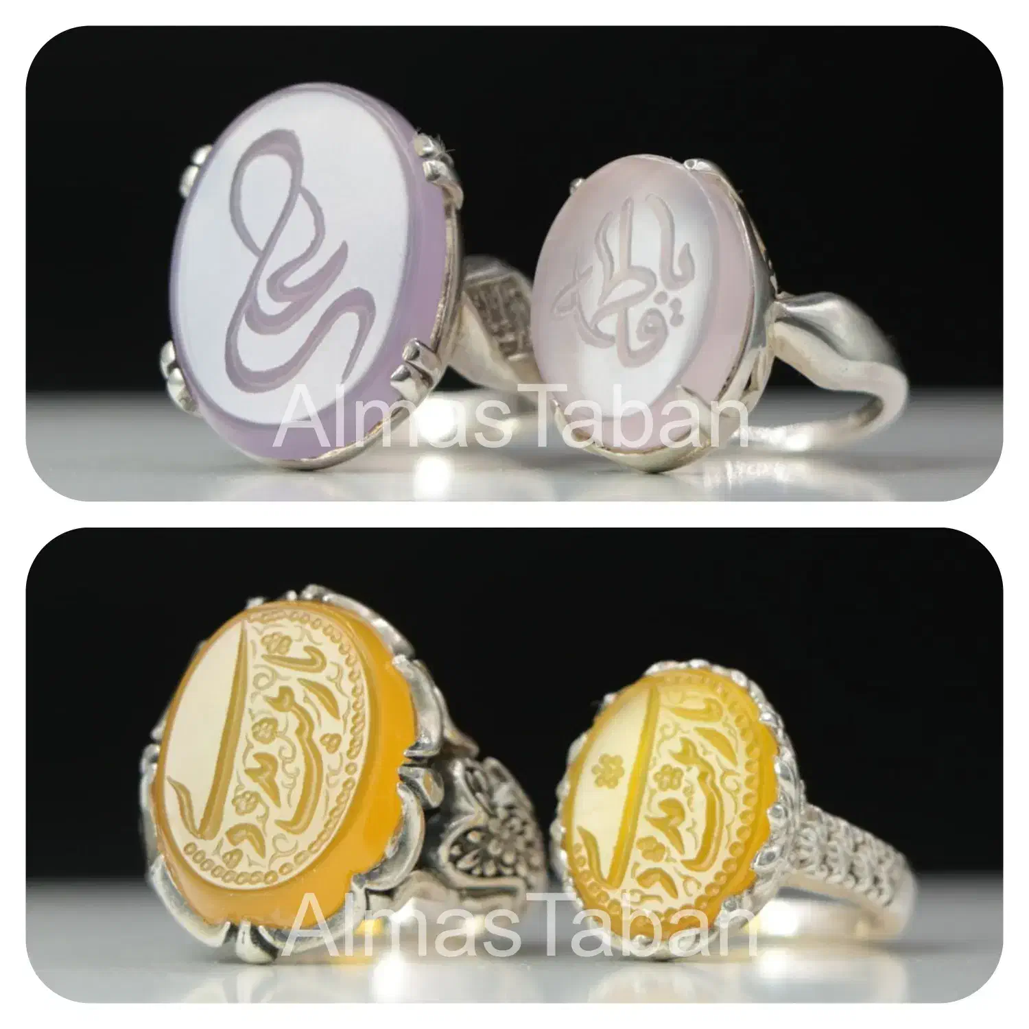 انگشتر نقره ست زنانه و مردانه با فاکتور معتبر|جواهرات|مشهد, چهنو|دیوار