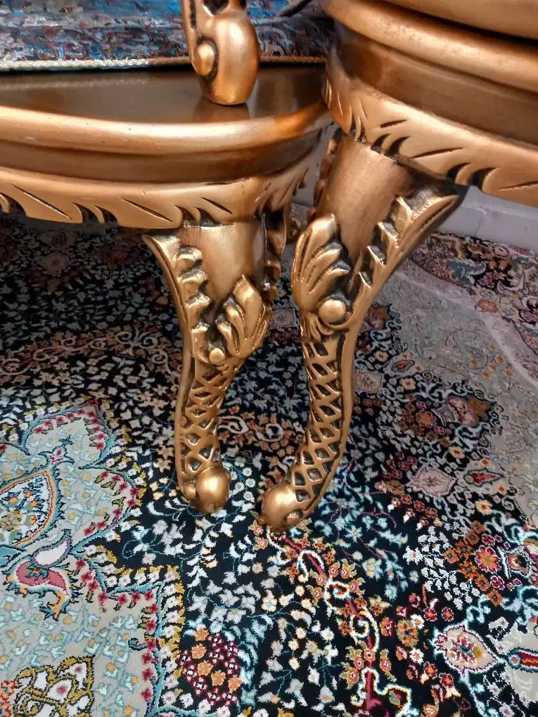 جلومبلی و عسلی چوبی منبت کاری شده|مبلمان خانگی و میز عسلی|اسلامشهر, شهرک قائمیه|دیوار