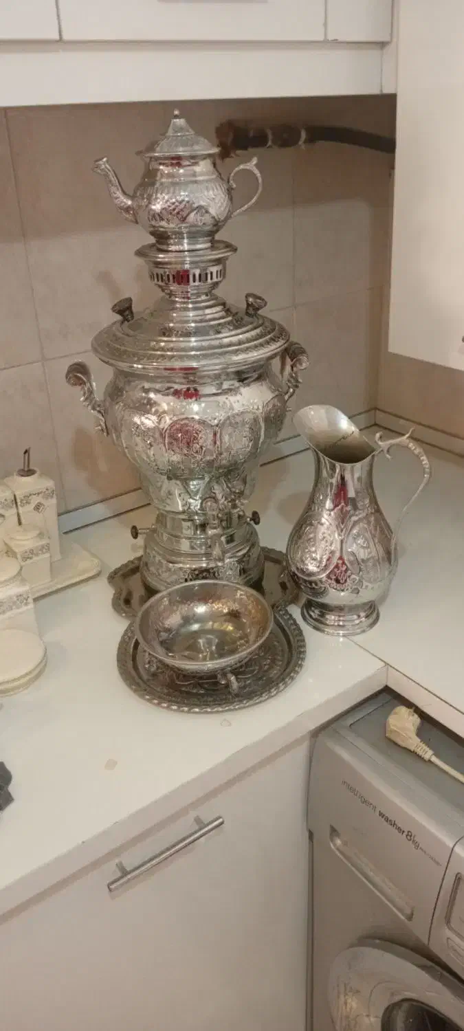 سرویس سماور تمام استیل نو|سماور، چای‌ساز، قهوه‌ساز|مشهد, امیریه|دیوار