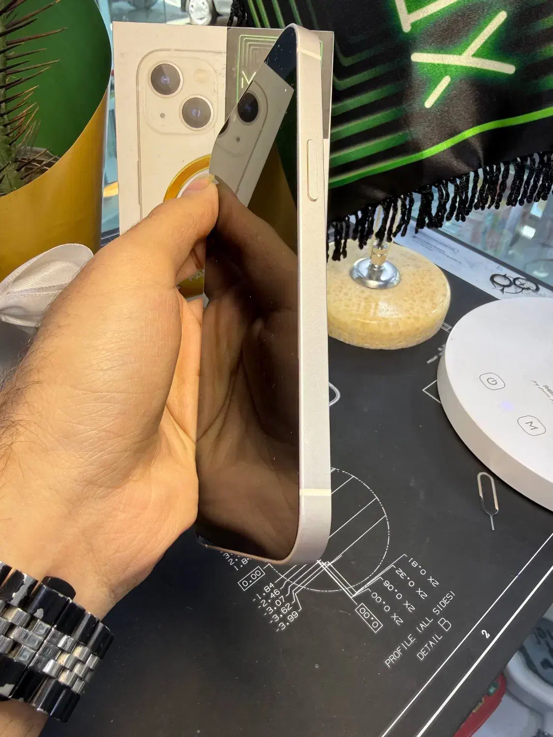 ایفون ۱۳ نرمال سفید ۱۲۸ سری m|موبایل|کرج, گوهردشت|دیوار