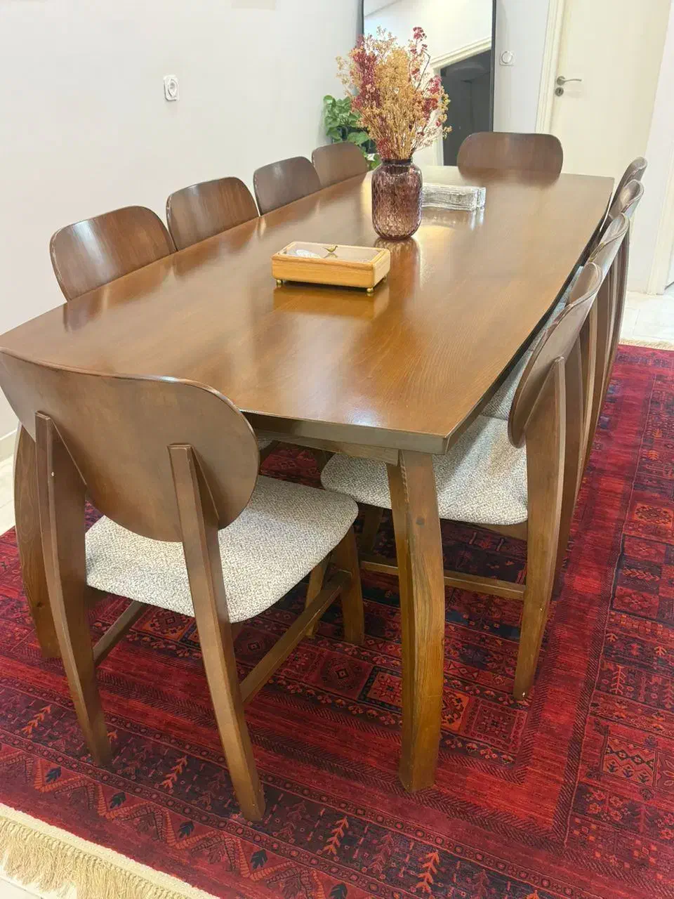 میز ناهارخوری ۱۰ نفره چوبی، سالم و شیک|میز و صندلی غذاخوری|گرگان, |دیوار