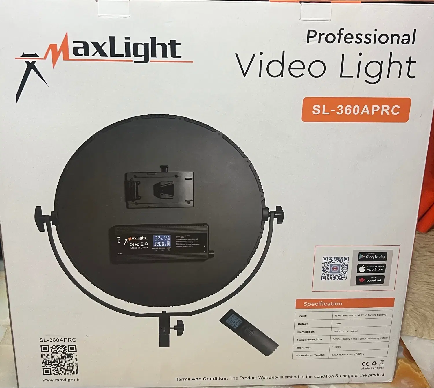 نورال ای دی مکس لایتMaxlight Soft light SL-360APRC|دوربین عکاسی و فیلم‌برداری|تهران, آسمان|دیوار