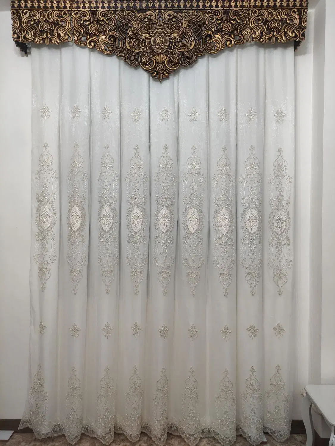 فروش پرده خامه دوزی شده با کتیبه|پرده، رانر، رومیزی|آستانه اشرفیه, |دیوار