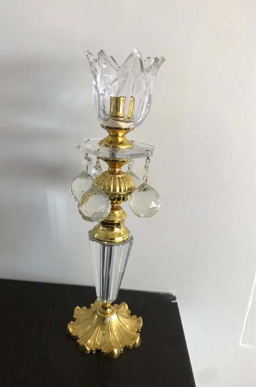 لوستر عالی جناب آب طلا همرا با یک جفت شمعدان لاله|لوستر و چراغ آویز|پردیس, فاز ۱|دیوار