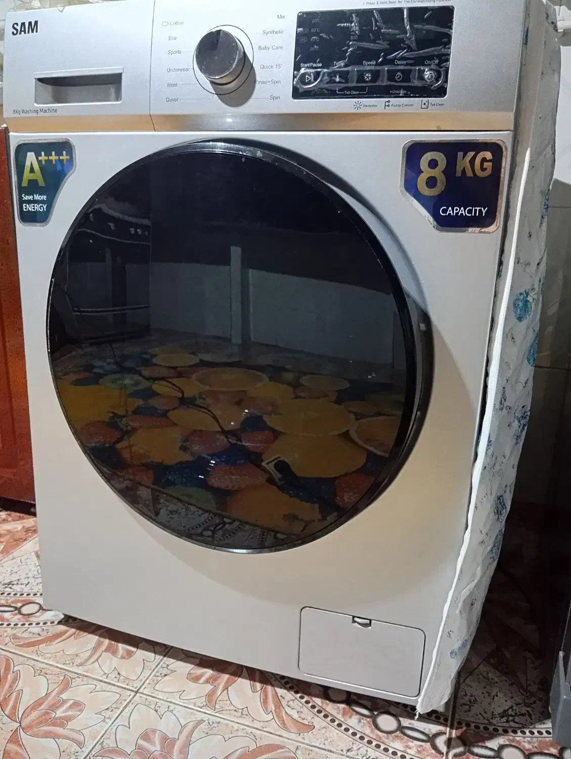 لباسشویی سام 8کیلویی|ماشین لباسشویی و خشک‌کن لباس|زرین دشت (همدان), |دیوار
