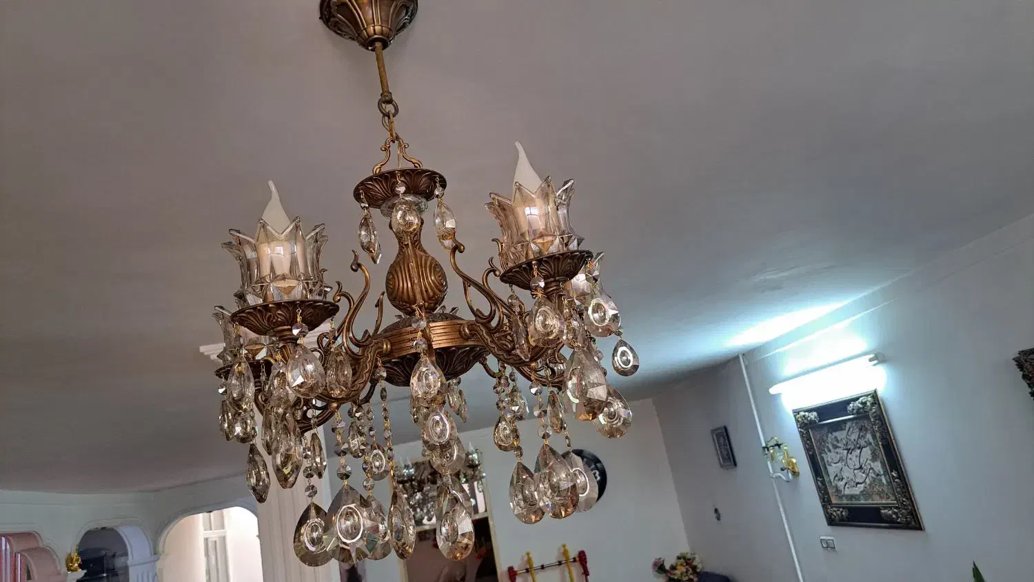 لوستر زیبا در حد نو|لوستر و چراغ آویز|خوی, |دیوار