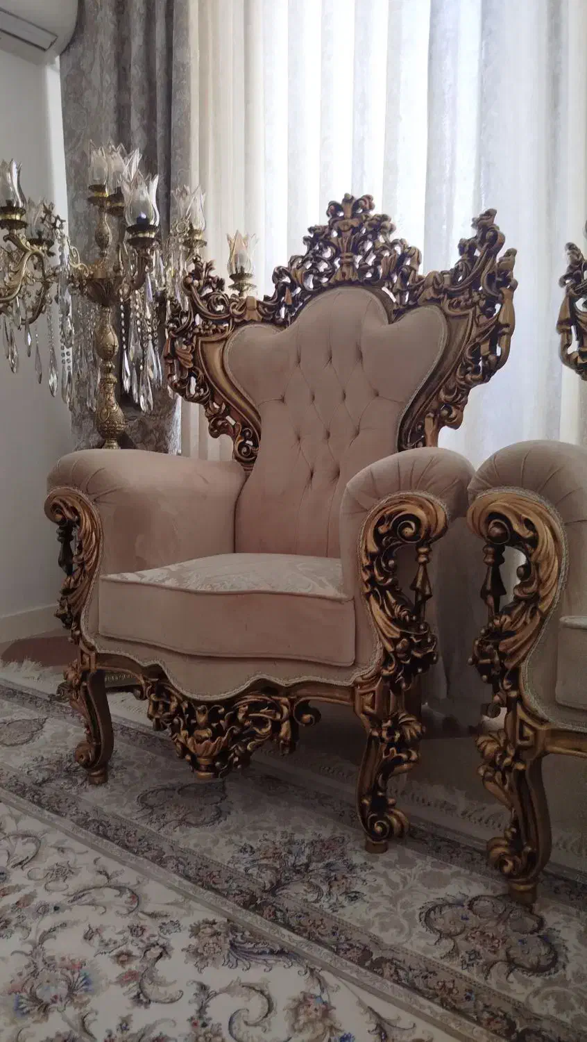 مبل استیل شیک و پارچه ترک|مبلمان خانگی و میز عسلی|بروجرد, |دیوار