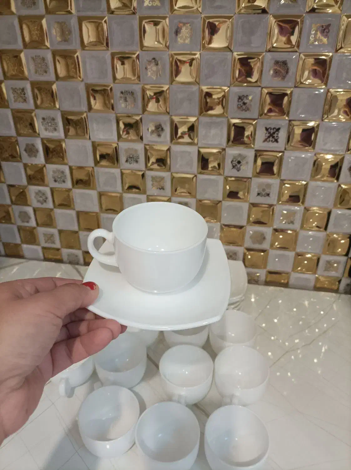 فنجان و نعلبکی لومینارک|ظروف سرو و پذیرایی|تهران, تهرانسر شرقی|دیوار