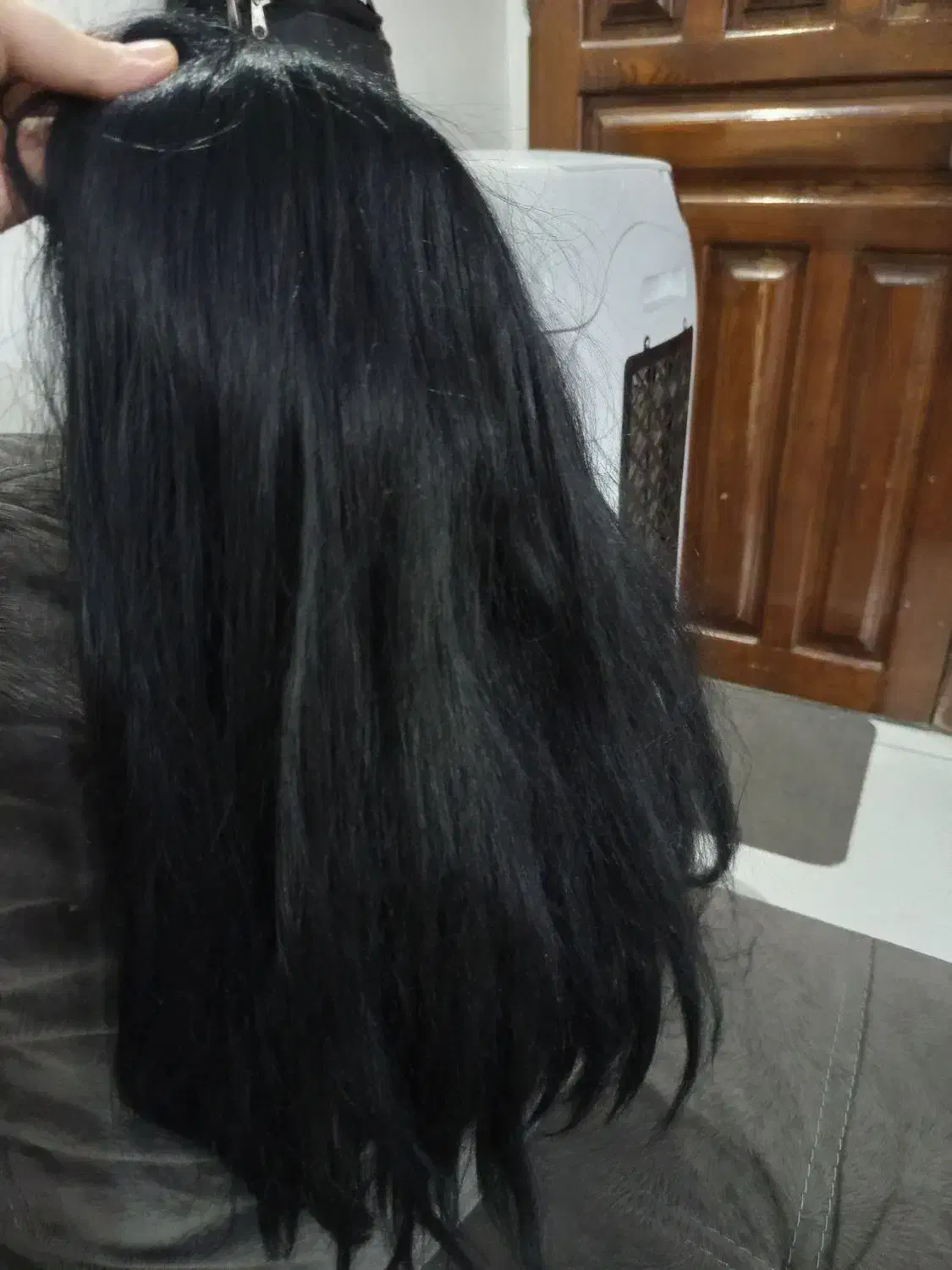 کلاه گیس مشکی طبیعی مجعد و بلند|آرایشی، بهداشتی، درمانی|ری, دولتآباد|دیوار