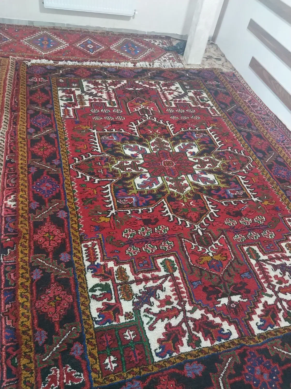 یک جفت فرش ۶ متری دستباف اطراف هریس|فرش|تبریز, |دیوار