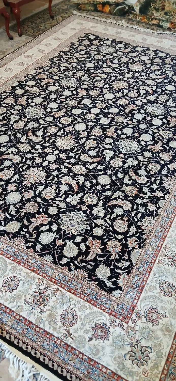 ۲تخته فرش۹متری۱۰۰۰شانه۳۰۰۰تراکم سورمه ای افشان|فرش|کرج, فاز ۱ مهرشهر|دیوار