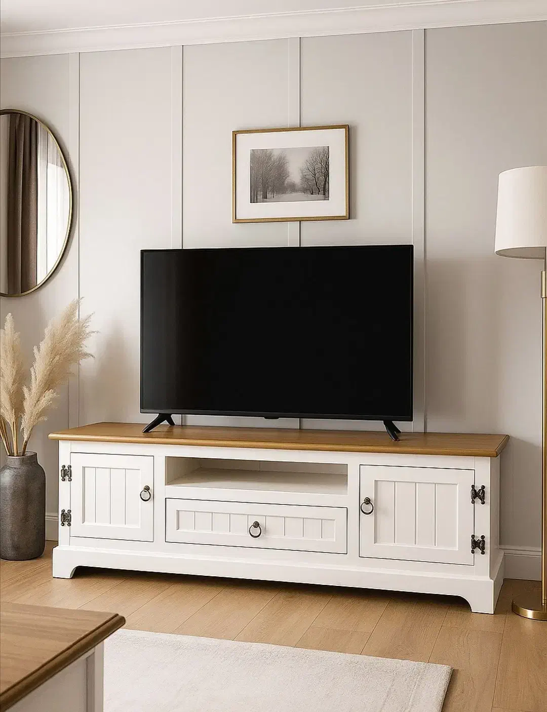 میزتلوزیون ام دی اف روکش چوب. اقساطی در شهرآرا|میز تلویزیون|دورود, |دیوار