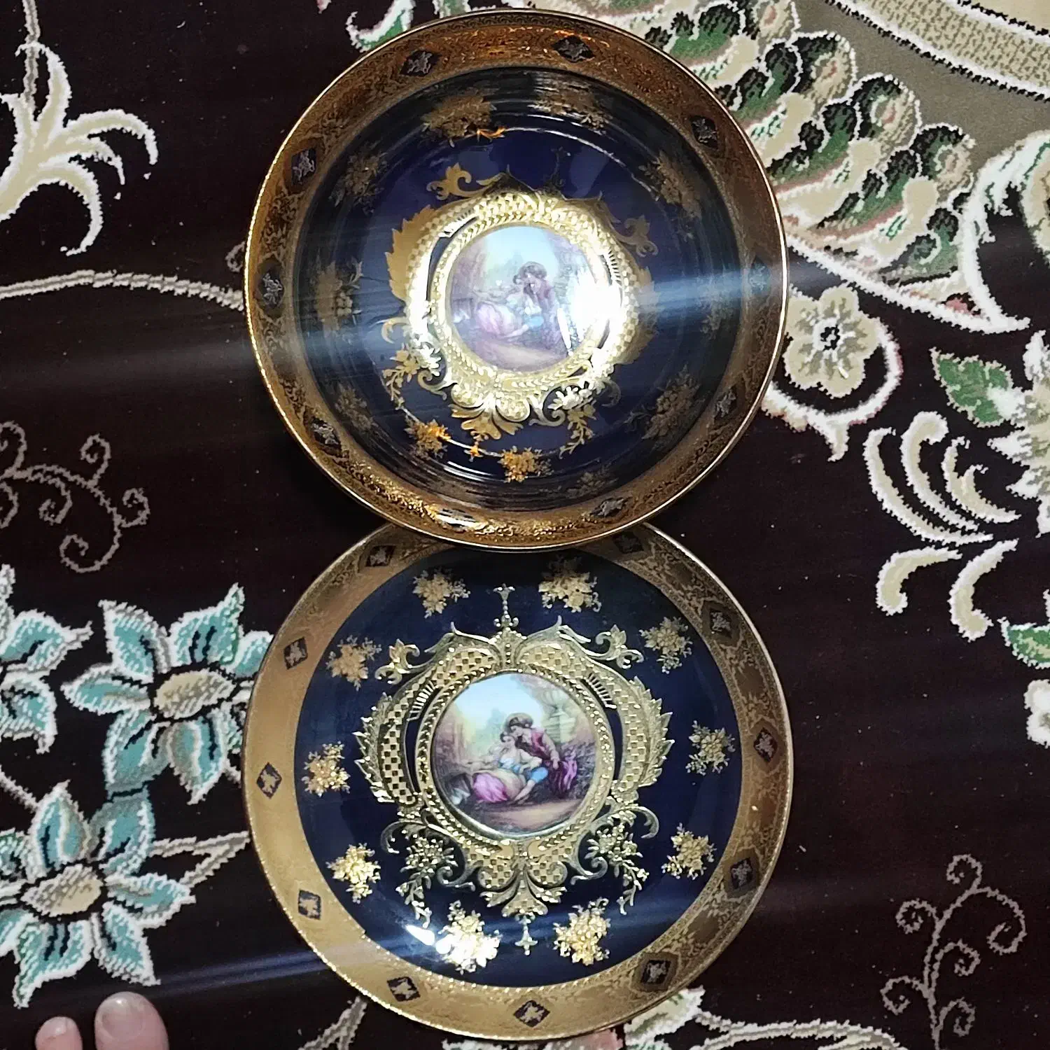 کاسب بشقاب طلاکوب طرح خارجی لیدی و مجنون|ظروف سرو و پذیرایی|پاکدشت, پاکدشت (مامازند)|دیوار