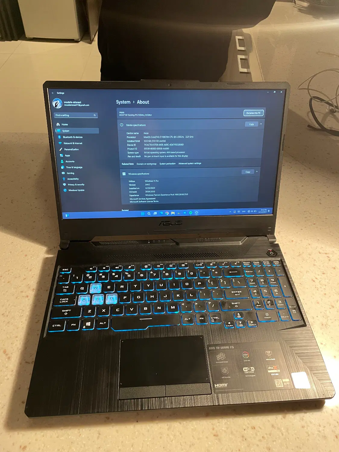 لپتاپ asus fx506li گیمینگ|رایانه همراه|تهران, اقدسیه|دیوار