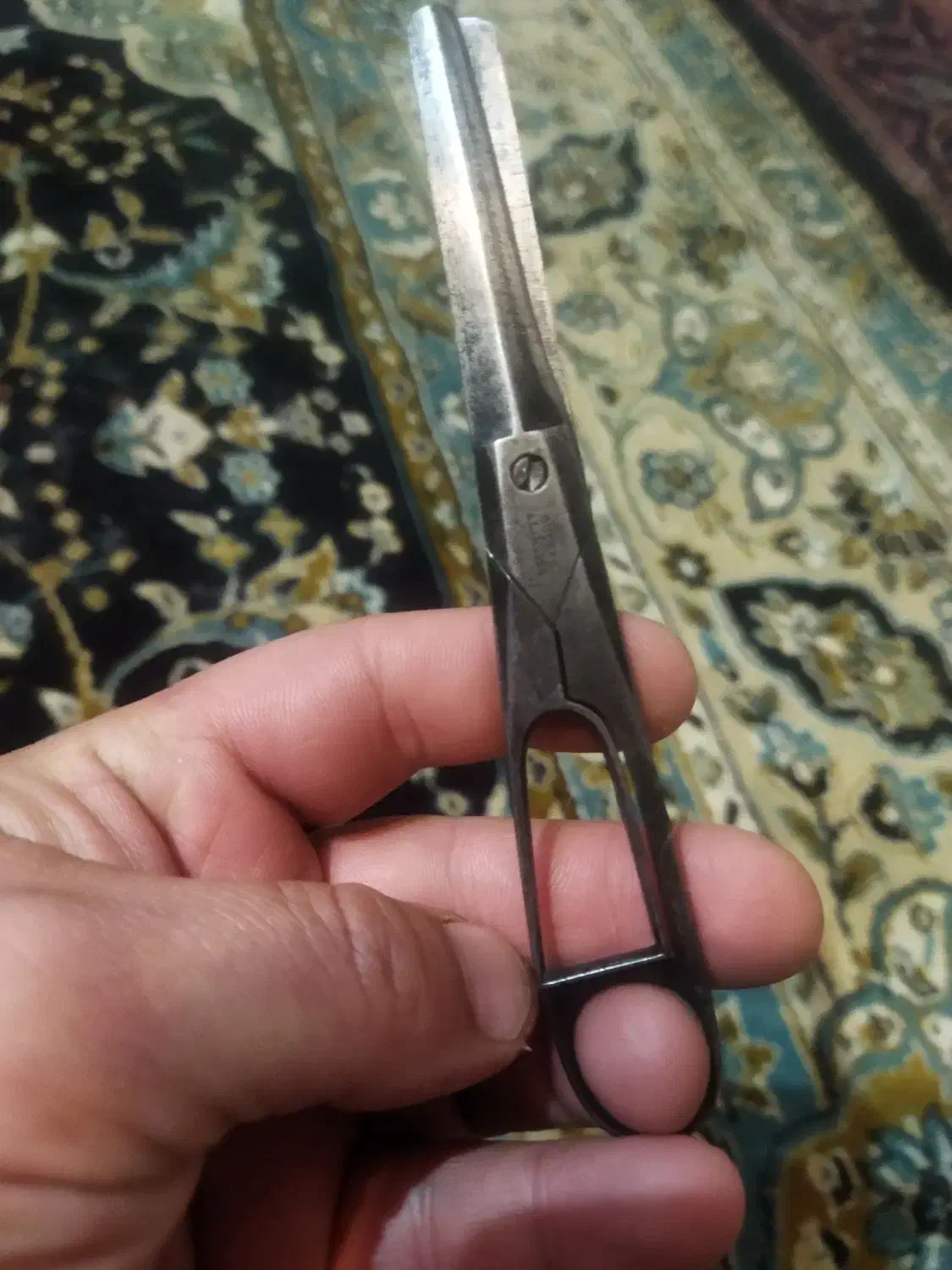 قیچی قلمدون قدیمی عتیقه مهردار|کلکسیون اشیاء عتیقه|کرمانشاه, |دیوار