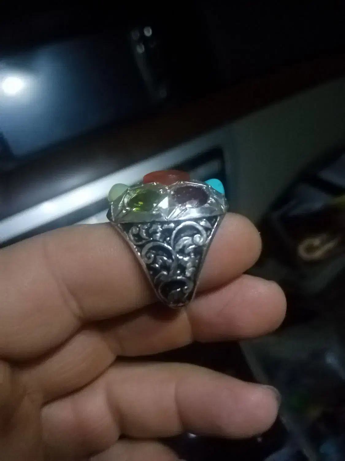 انگشترنقره 7جواهر|جواهرات|مشهد, چهارچشمه|دیوار