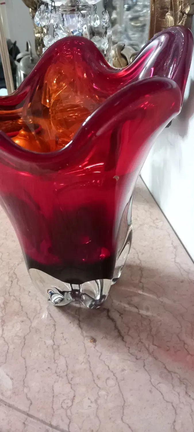 گلدان کریستال چک قدیمی|کلکسیون اشیاء عتیقه|تهران, سهروردی|دیوار