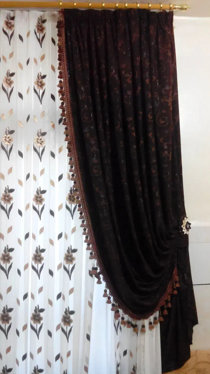 فروش والان پرده مخمل|پرده، رانر، رومیزی|اصفهان, بهرامآباد|دیوار