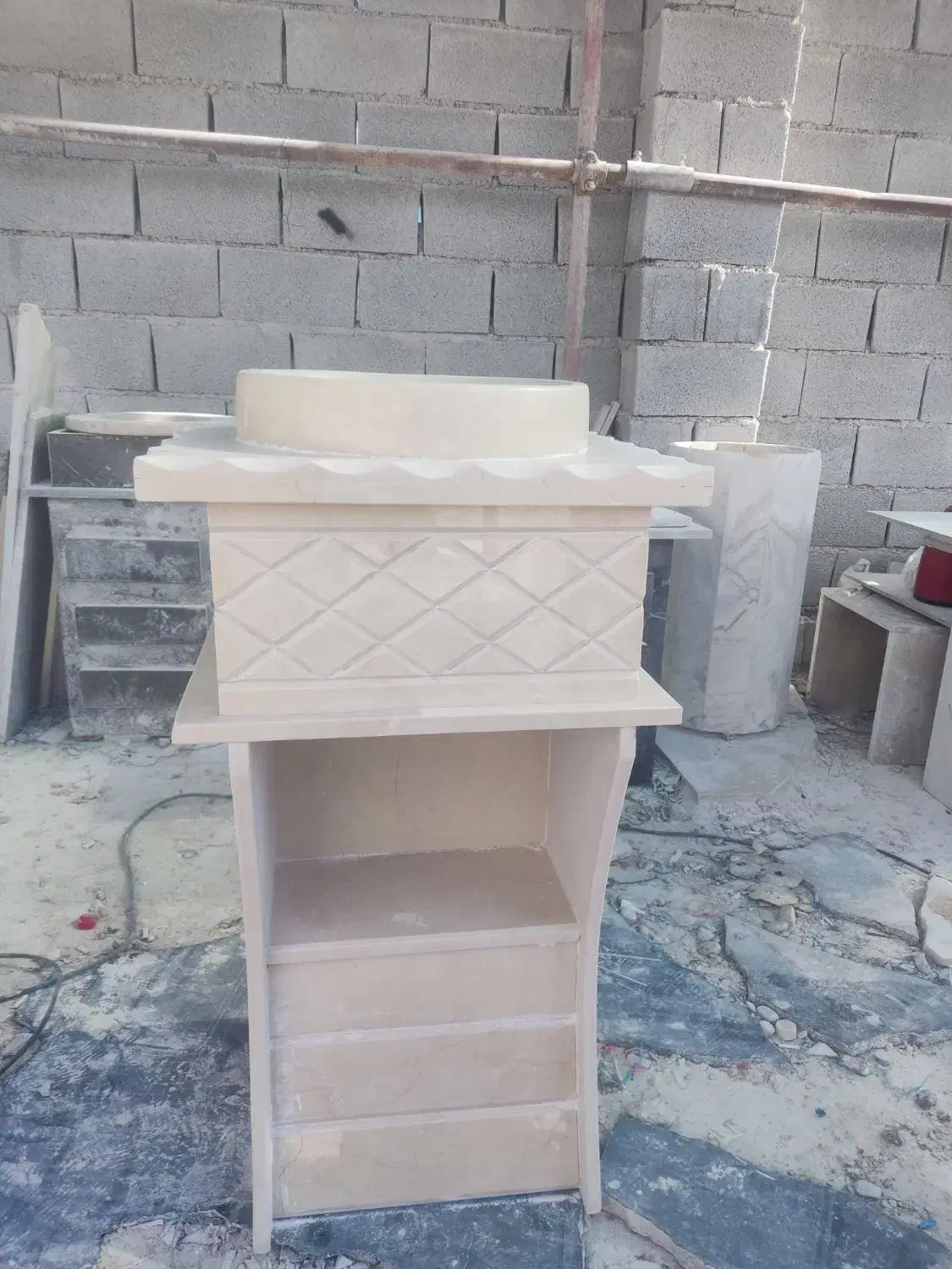 روشویی سنگی|لوازم سرویس بهداشتی|شیراز, گچی|دیوار