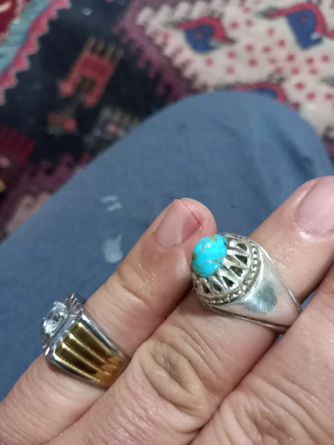 انگشتر نقره|کلکسیون اشیاء عتیقه|ماهدشت, |دیوار