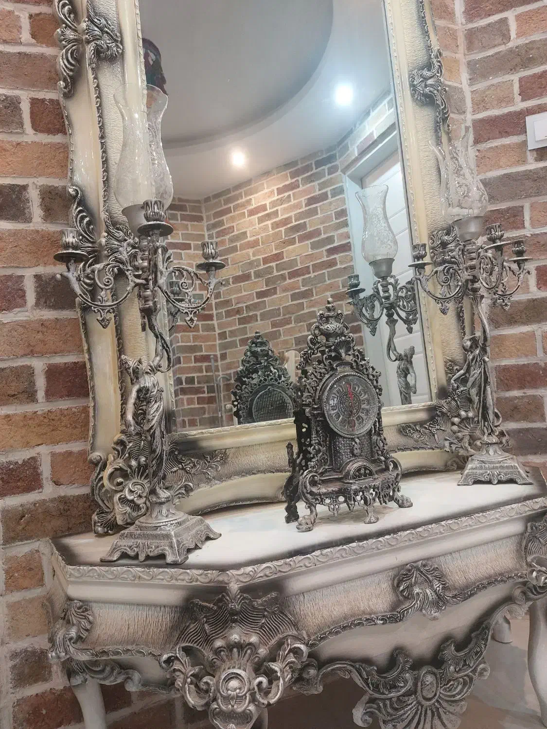 آینه کنسول آینه شمعدان|بوفه، ویترین، کنسول|اردکان, |دیوار