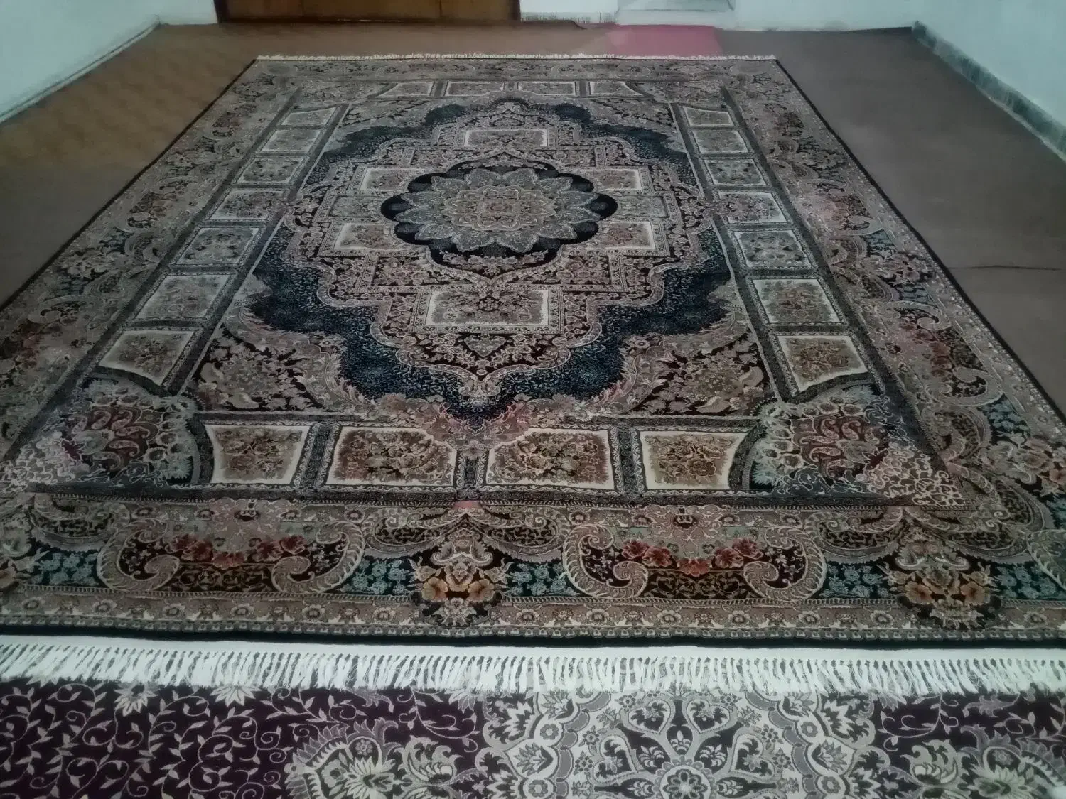 فرش ماشینی زمرد نگین مشهد 12متری 700شانه|فرش|مشهد, عبادی|دیوار