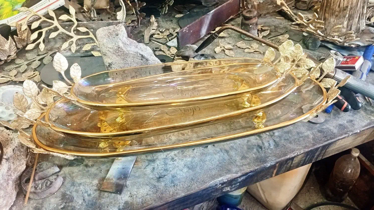 دیس سوفله خوری برنزی|ظروف سرو و پذیرایی|تبریز, |دیوار