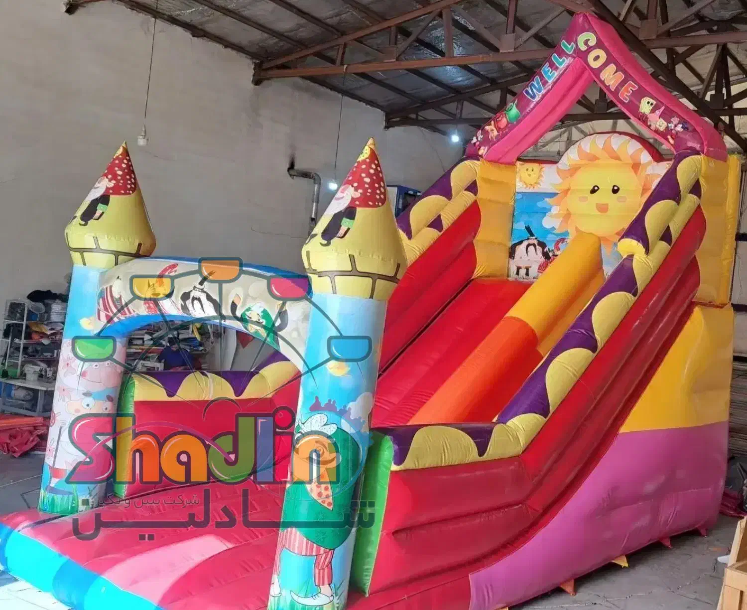 سرسره بادی قصربادی شهربازی ارتفاع۹متر ( شادلین )|اسباب‌‌بازی|تهران, جیحون|دیوار